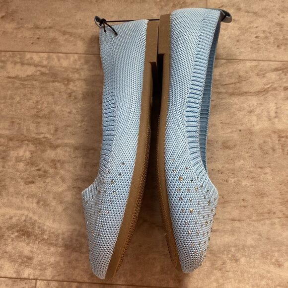 Baby blue Rhinestone Flats - Picture 5 of 9